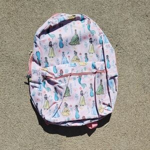Pink Backpack with Princess Print